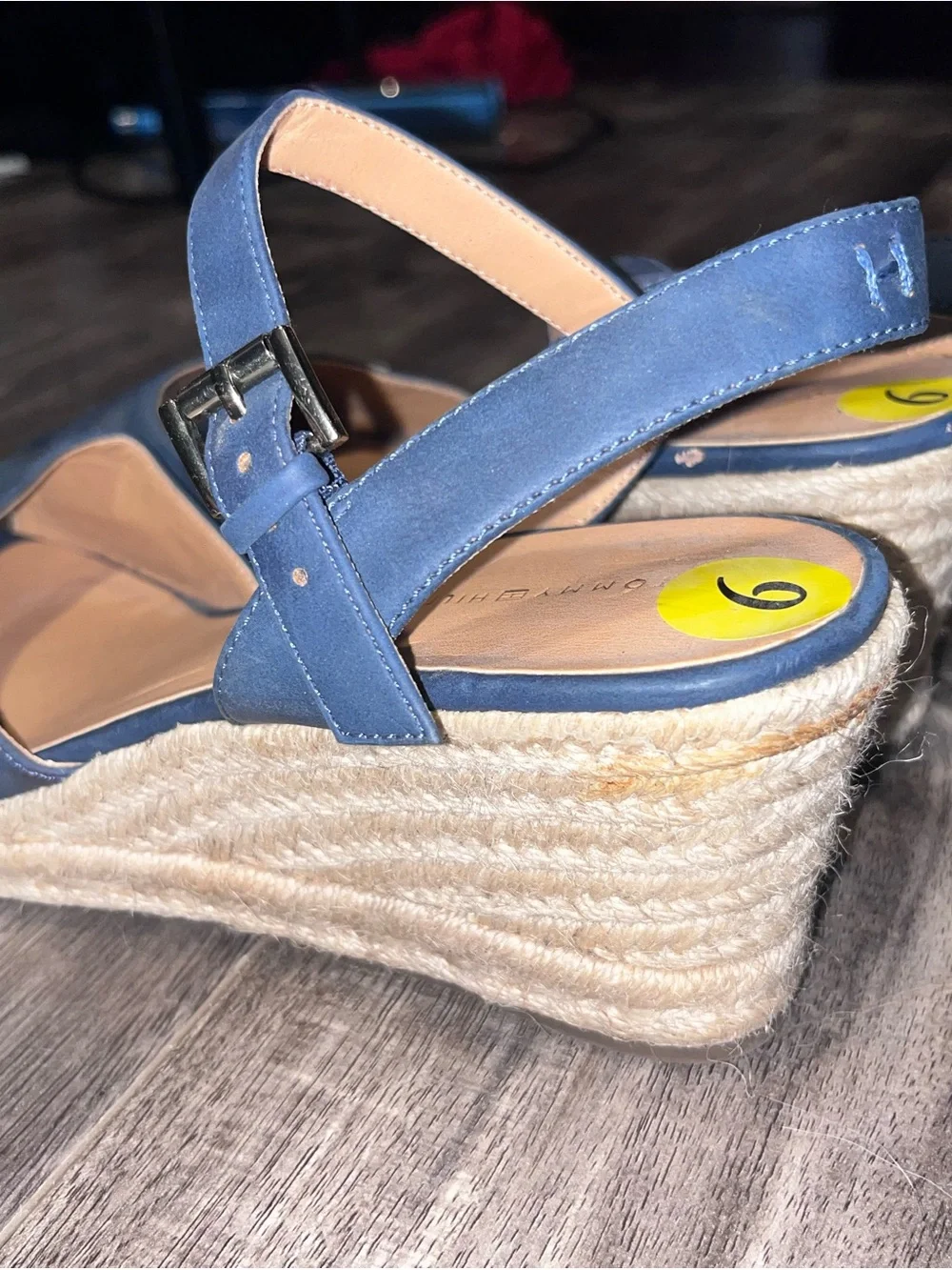 Tommy Hilfiger Blue Espadrille Wedge Sandals with Ankle Strap